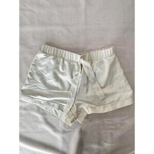 White Satin Pj Coquette Soft Girl Lounge Short Shorts